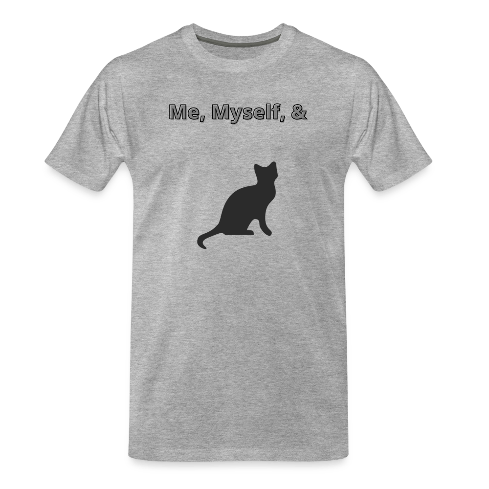 heather gray Me, Myself, & Cat Premium Men's Organic T-Shirt - Men’s Premium Organic T-Shirt | Spreadshirt 1352 at TFC&H Co.