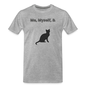 heather gray - Me, Myself, & Cat Premium Men's Organic T-Shirt - Men’s Premium Organic T-Shirt | Spreadshirt 1352 at TFC&H Co.
