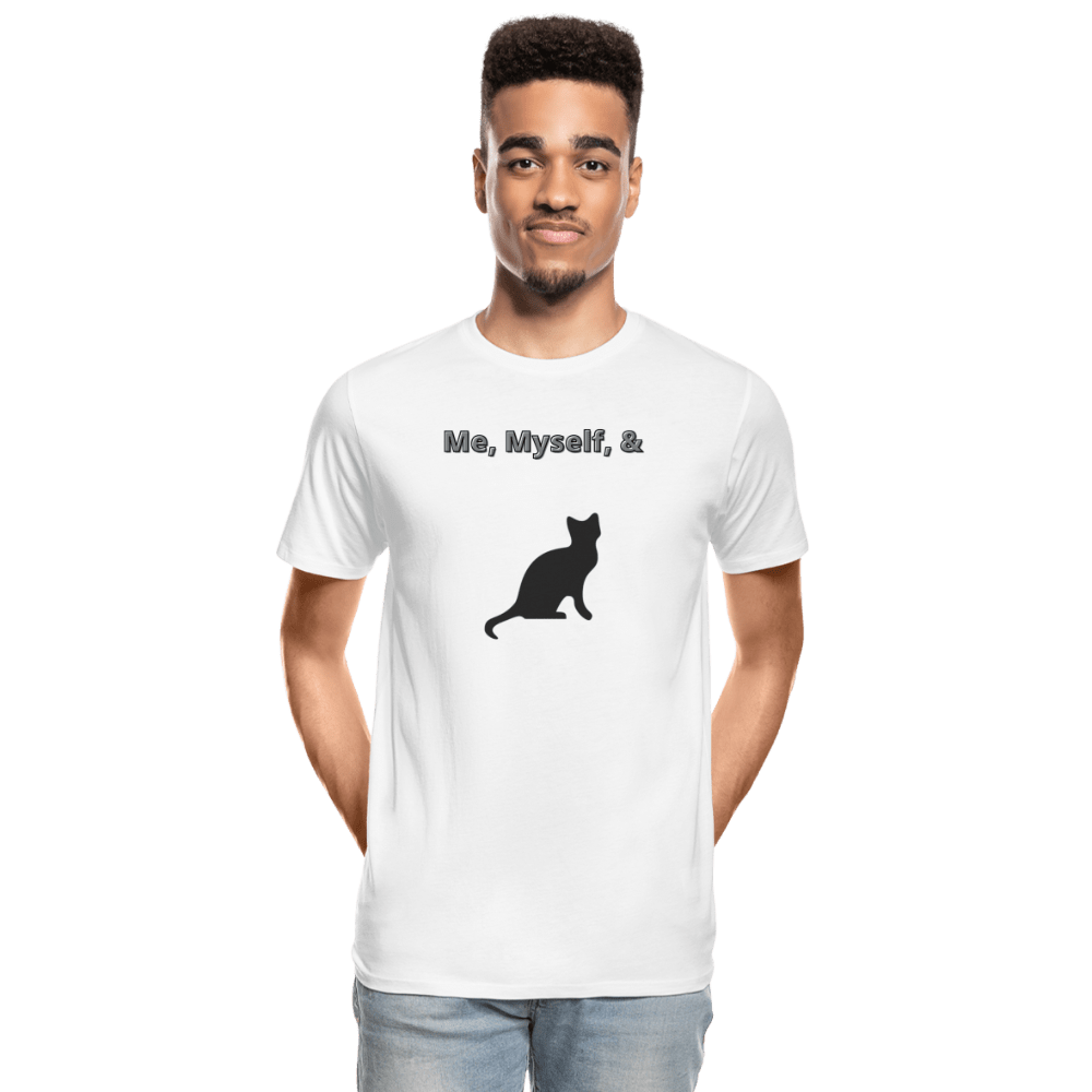 Me, Myself, & Cat Premium Men's Organic T-Shirt - Men’s Premium Organic T-Shirt | Spreadshirt 1352 at TFC&H Co.