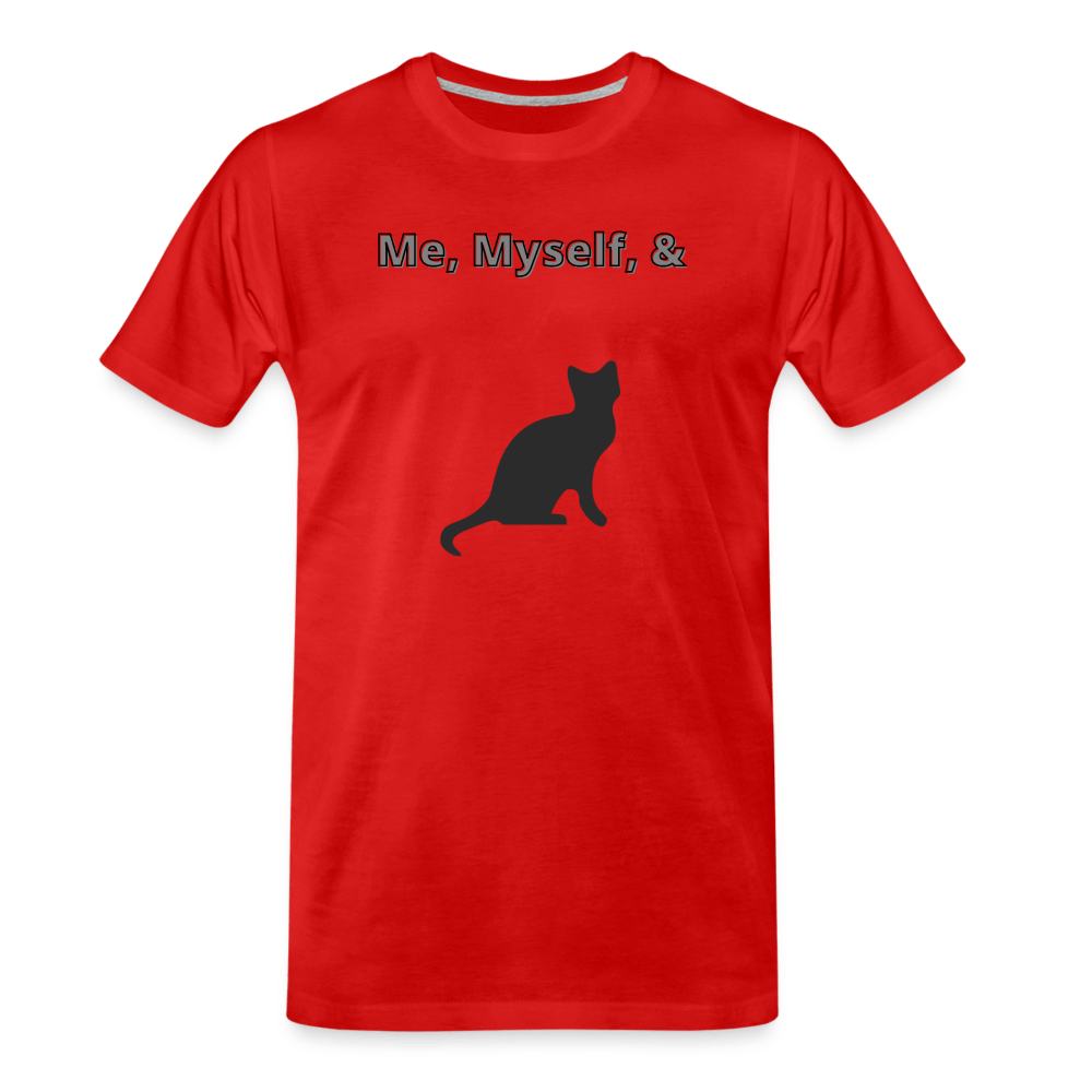 Me, Myself, & Cat Premium Men's Organic T-Shirt - Men’s Premium Organic T-Shirt | Spreadshirt 1352 at TFC&H Co.