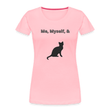 pink - Me, Myself, & Cat Premium Women’s Organic T-Shirt - Women’s Premium Organic T-Shirt | Spreadshirt 1351 at TFC&H Co.