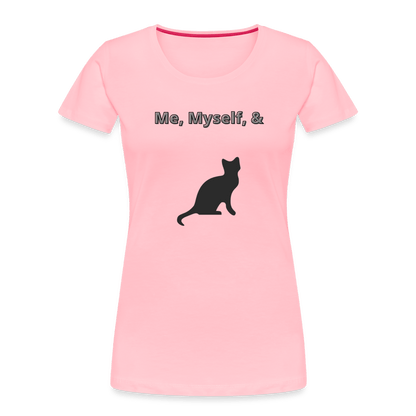 pink Me, Myself, & Cat Premium Women’s Organic T-Shirt - Women’s Premium Organic T-Shirt | Spreadshirt 1351 at TFC&H Co.