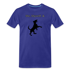 royal blue - Me, Myself, & Dog Premium Men’s Organic T-Shirt - Men’s Premium Organic T-Shirt | Spreadshirt 1352 at TFC&H Co.