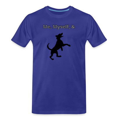 royal blue Me, Myself, & Dog Premium Men’s Organic T-Shirt - Men’s Premium Organic T-Shirt | Spreadshirt 1352 at TFC&H Co.