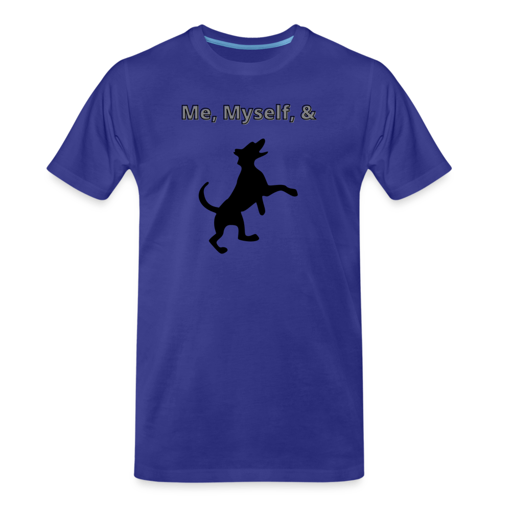 royal blue Me, Myself, & Dog Premium Men’s Organic T-Shirt - Men’s Premium Organic T-Shirt | Spreadshirt 1352 at TFC&H Co.