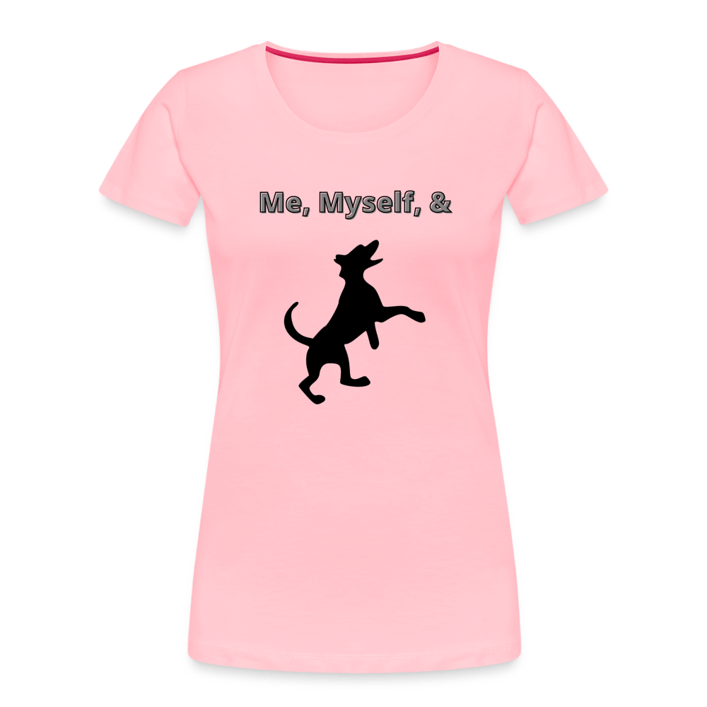 pink - Me,Myself, & Dog Premium Women’s Organic T-Shirt - Women’s Premium Organic T-Shirt | Spreadshirt 1351 at TFC&H Co.