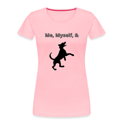 pink Me,Myself, & Dog Premium Women’s Organic T-Shirt - Women’s Premium Organic T-Shirt | Spreadshirt 1351 at TFC&H Co.