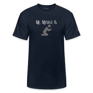 navy - Me, Myself, & Prayer Champion Unisex T-Shirt - Champion Unisex T-Shirt at TFC&H Co.
