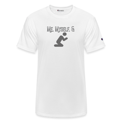 white Me, Myself, & Prayer Champion Unisex T-Shirt - Champion Unisex T-Shirt at TFC&H Co.