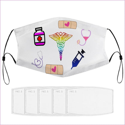 Medical Symbols Face Mask with Filter Element - Face Mask at TFC&H Co.
