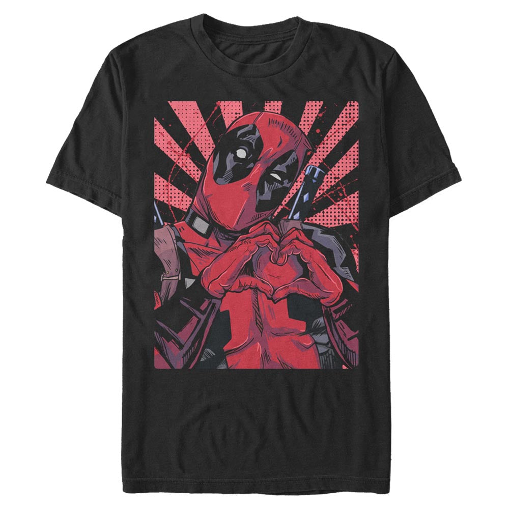 BLACK - Men's Marvel Close Heart Pool T-Shirt - Ships from The US - T-Shirt at TFC&H Co.