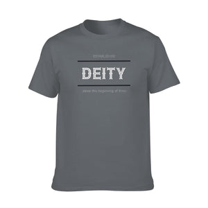 Carbon color - Deity Men's O-neck Short Sleeve T-Shirt | 100% Cotton - mens t-shirt at TFC&H Co.