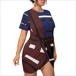 Multi-colored - Metal Mask Women’s Stacked Hem Dress Voluptuous（Plus Size） - womens dress at TFC&H Co.