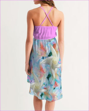 - Midnight Floral Womens High-Low Halter Dress - womens dress at TFC&H Co.