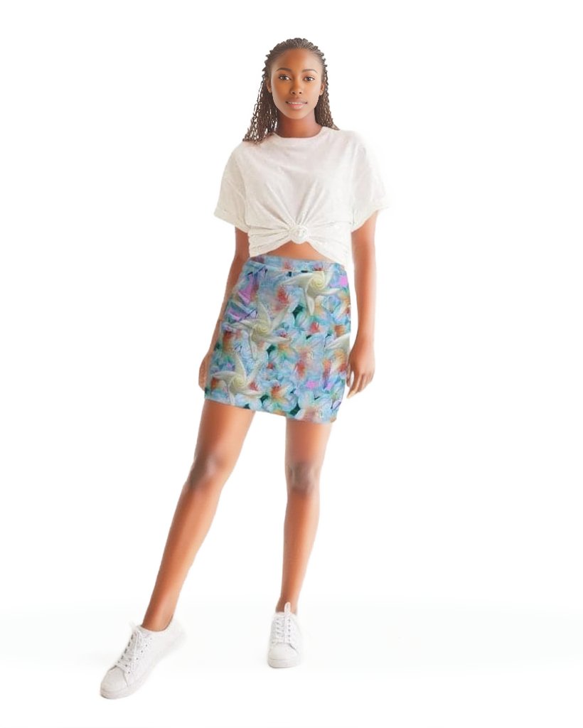 - Midnight Floral Womens Mini Skirt - womens skirt at TFC&H Co.