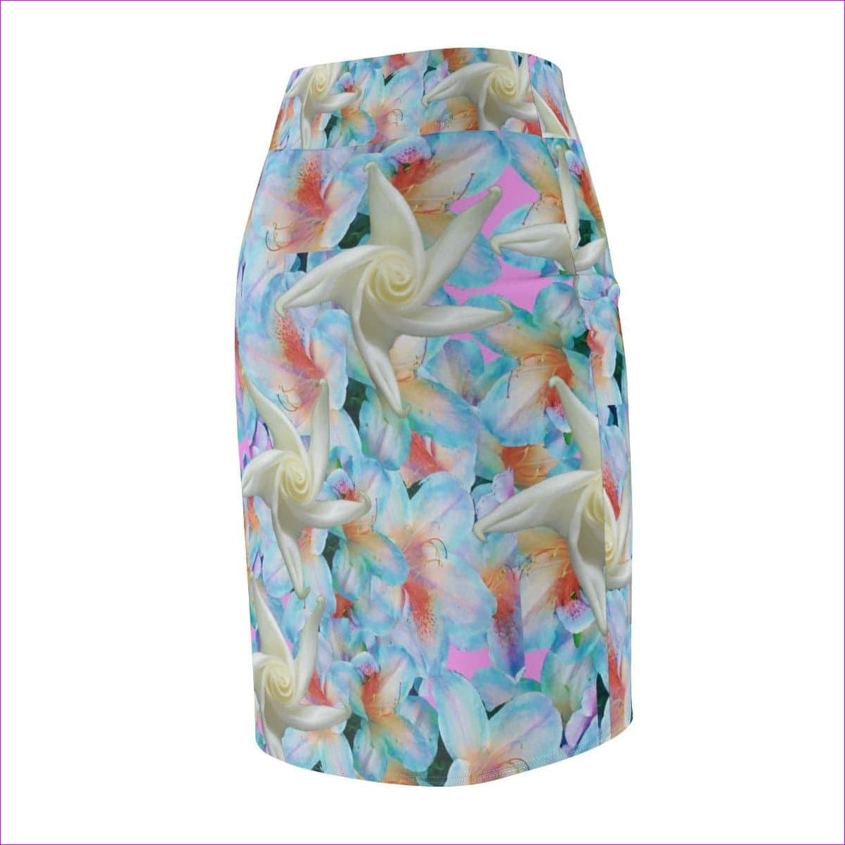 Midnight Floral Womens Pencil Skirt Voluptuous (+) Size Available- Ships from The US - women's skirt at TFC&H Co.