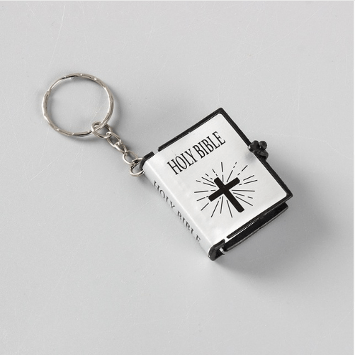 White Mini HOLY Bible Keychain - keychain at TFC&H Co.