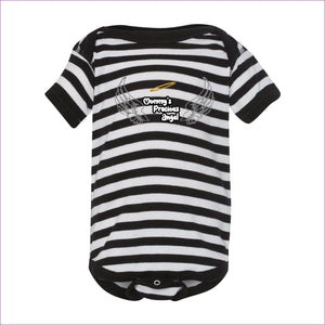 Black/ White Stripe - Mommy's Precious Angel Infant Bodysuit - infant onesie at TFC&H Co.