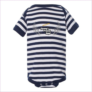Navy/ White Stripe - Mommy's Precious Angel Infant Bodysuit - infant onesie at TFC&H Co.