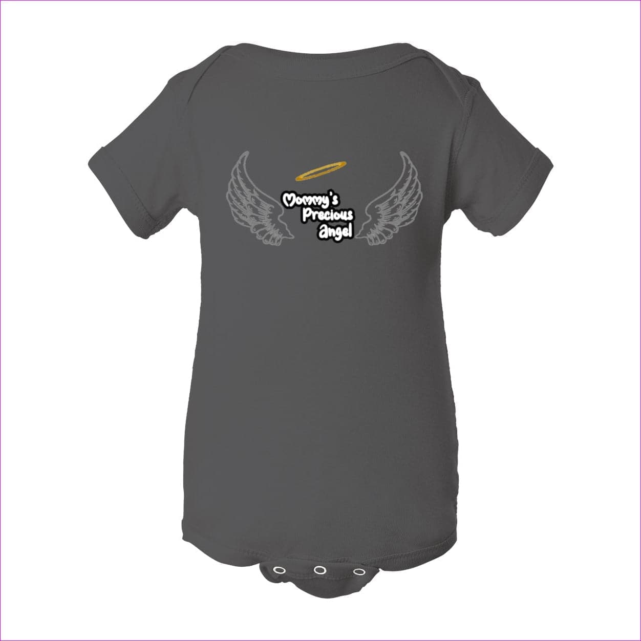 Charcoal Mommy's Precious Angel Infant Bodysuit - infant onesie at TFC&H Co.