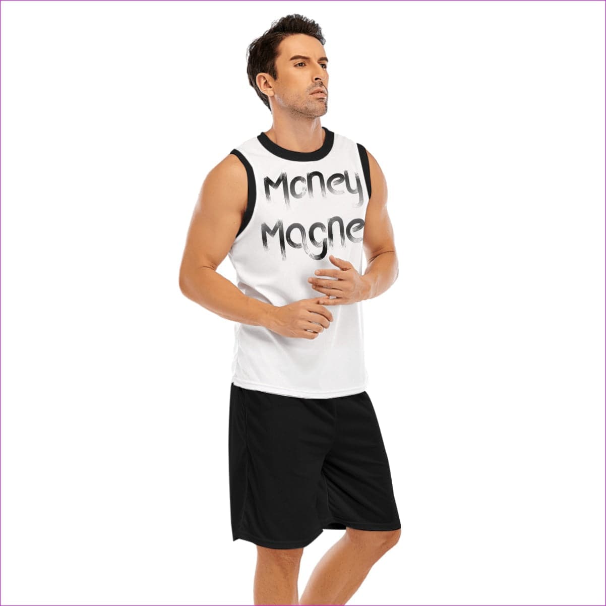 Money Magnet 2 Men's Basketball Clothing Set - men's top & short set at TFC&H Co.