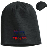DT618 Slouch Beanie Charcoal Heather One Size Money Magnet Embroidered Knit Cap, Cap, Beanie - Beanie at TFC&H Co.