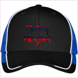 C904 Colorblock Mesh Back Cap Black/True Royal One Size - Money Magnet Embroidered Knit Cap, Cap, Beanie - Beanie at TFC&H Co.