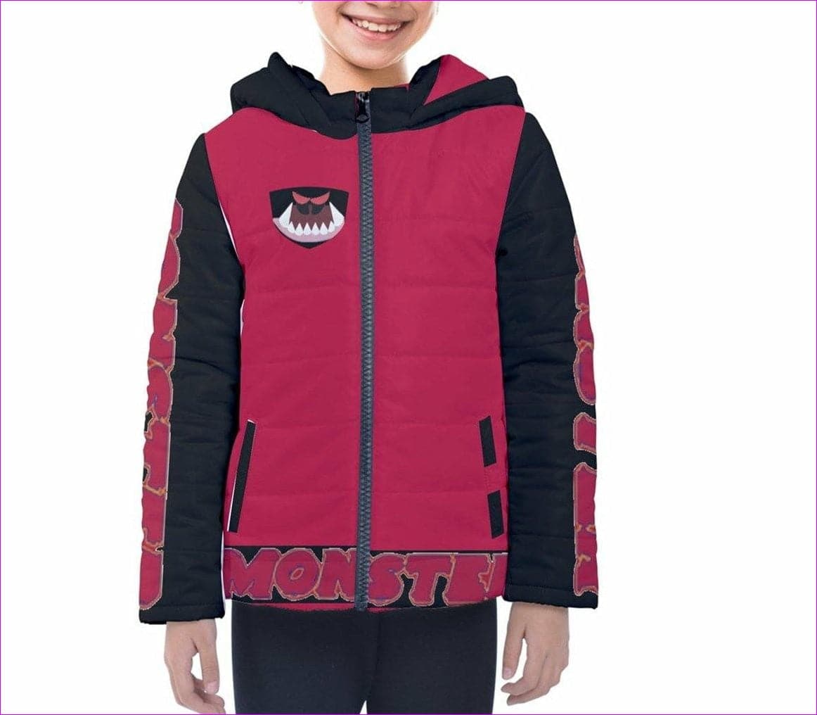 👹 Monster Kids Kids Hooded Puffer Jacket - kids coat at TFC&H Co.