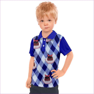 blue - Monster Kids Kids Polo Tee - 3 options - kids shirt at TFC&H Co.