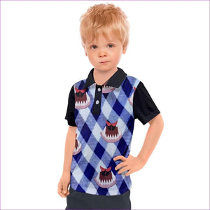 black Monster Kids Kids Polo Tee - 3 options - kids shirt at TFC&H Co.