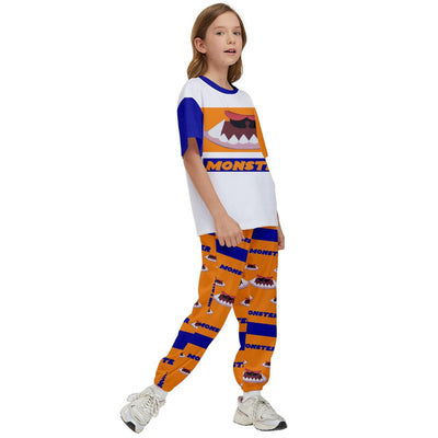 - Monster Kids' Tee and Pants Sports Set - Kids top & pants set at TFC&H Co.