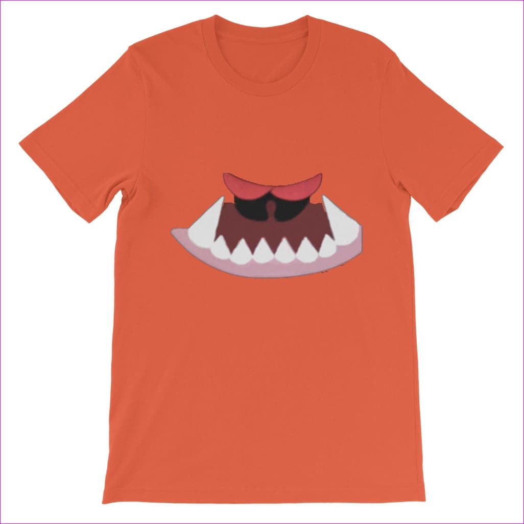 Orange Monster Mouth Monster Kids Classic T-Shirt - 12 colors - kids tee at TFC&H Co.