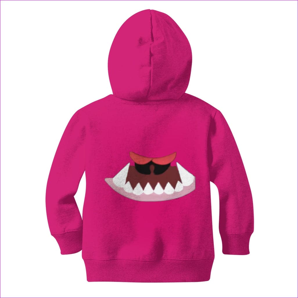 Hot Pink Monster Mouth Monster Kids Classic Zip Hoodie - kids hoodie at TFC&H Co.