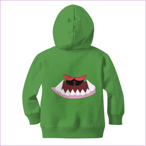 Kelly Green - Monster Mouth Monster Kids Classic Zip Hoodie - kids hoodie at TFC&H Co.