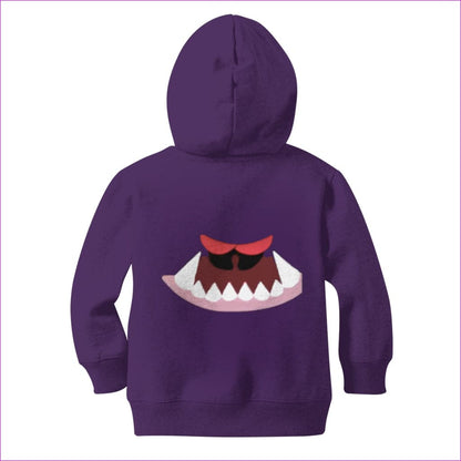 Purple Monster Mouth Monster Kids Classic Zip Hoodie - kids hoodie at TFC&H Co.
