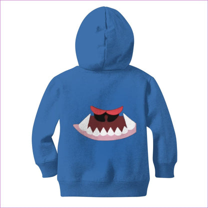 Royal Blue Monster Mouth Monster Kids Classic Zip Hoodie - kids hoodie at TFC&H Co.