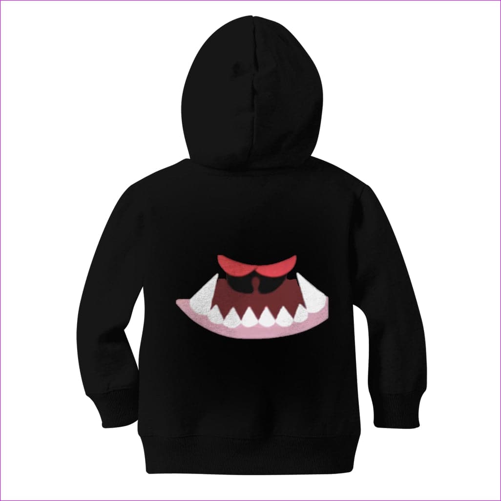 Jet Black - Monster Mouth Monster Kids Classic Zip Hoodie - kids hoodie at TFC&H Co.