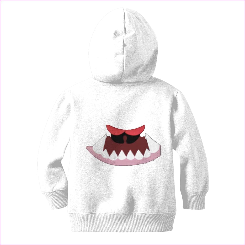 Arctic White - Monster Mouth Monster Kids Classic Zip Hoodie - kids hoodie at TFC&H Co.