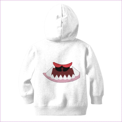 Arctic White Monster Mouth Monster Kids Classic Zip Hoodie - kids hoodie at TFC&H Co.