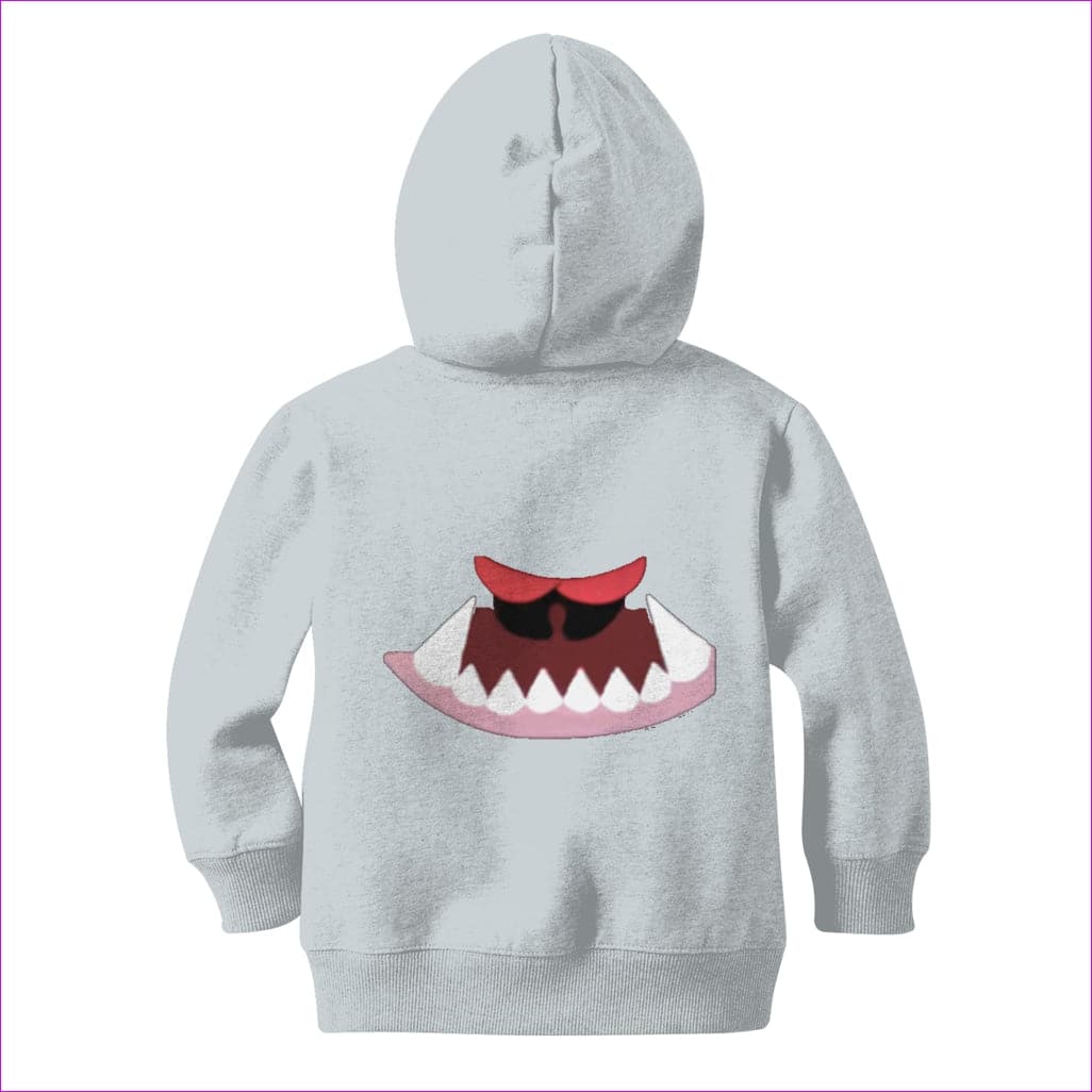 Heather Grey - Monster Mouth Monster Kids Classic Zip Hoodie - kids hoodie at TFC&H Co.