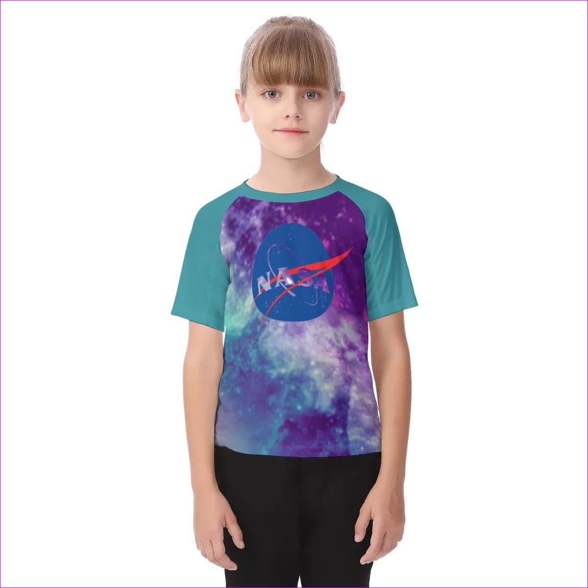 - Nasa Kids Raglan Sleeve T-Shirt - Kids t-shirt at TFC&H Co.