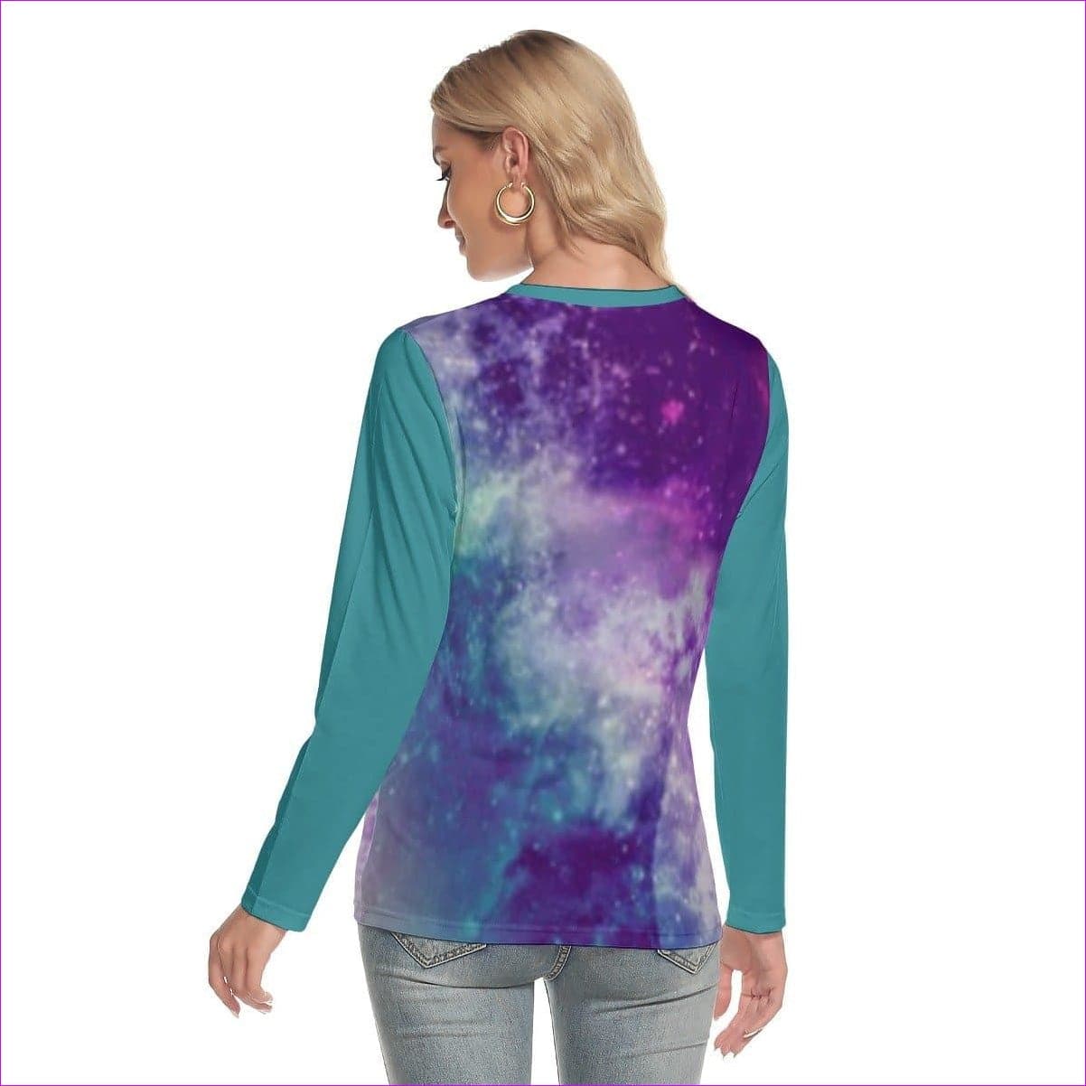 - Nasa Womens Oversize O-neck Long Sleeve T-shirt - womens long sleeve t-shirt at TFC&H Co.