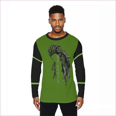 green - Naughty Dreadz Long Sleeve T-Shirt - Green - mens t-shirt at TFC&H Co.