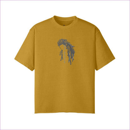 Vintage Yellow Naughty Dreadz Washed Raw Edge T-shirt - 8 colors - men's t-shirt at TFC&H Co.