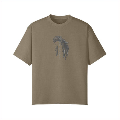 Khaki Naughty Dreadz Washed Raw Edge T-shirt - 8 colors - men's t-shirt at TFC&H Co.