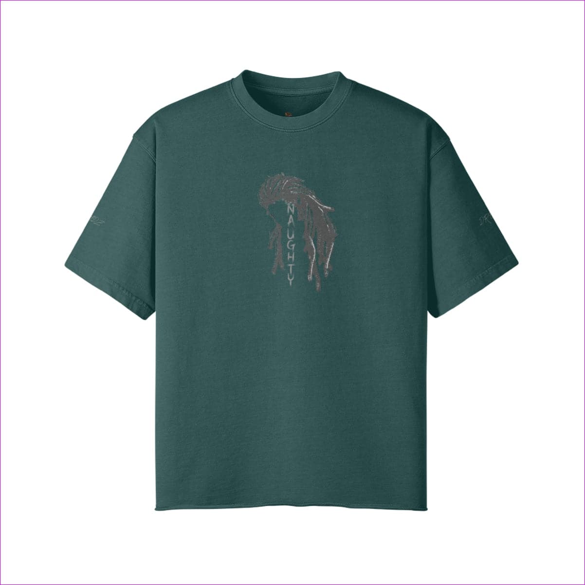 Vintage Green Naughty Dreadz Washed Raw Edge T-shirt - 8 colors - men's t-shirt at TFC&H Co.