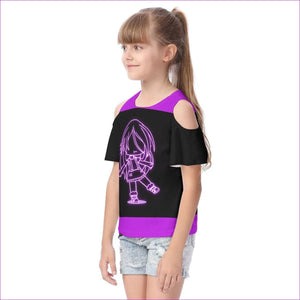 - Neon Girl Kids Cold Shoulder T-shirt - Kids t-shirt at TFC&H Co.