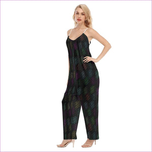 - Neon Lines Womens Loose Cami Jumpsuit - womens jumpsuit at TFC&H Co.