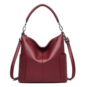 Red - New Fashion Large Capacity Soft Leather Hand Bag - handbag at TFC&H Co.