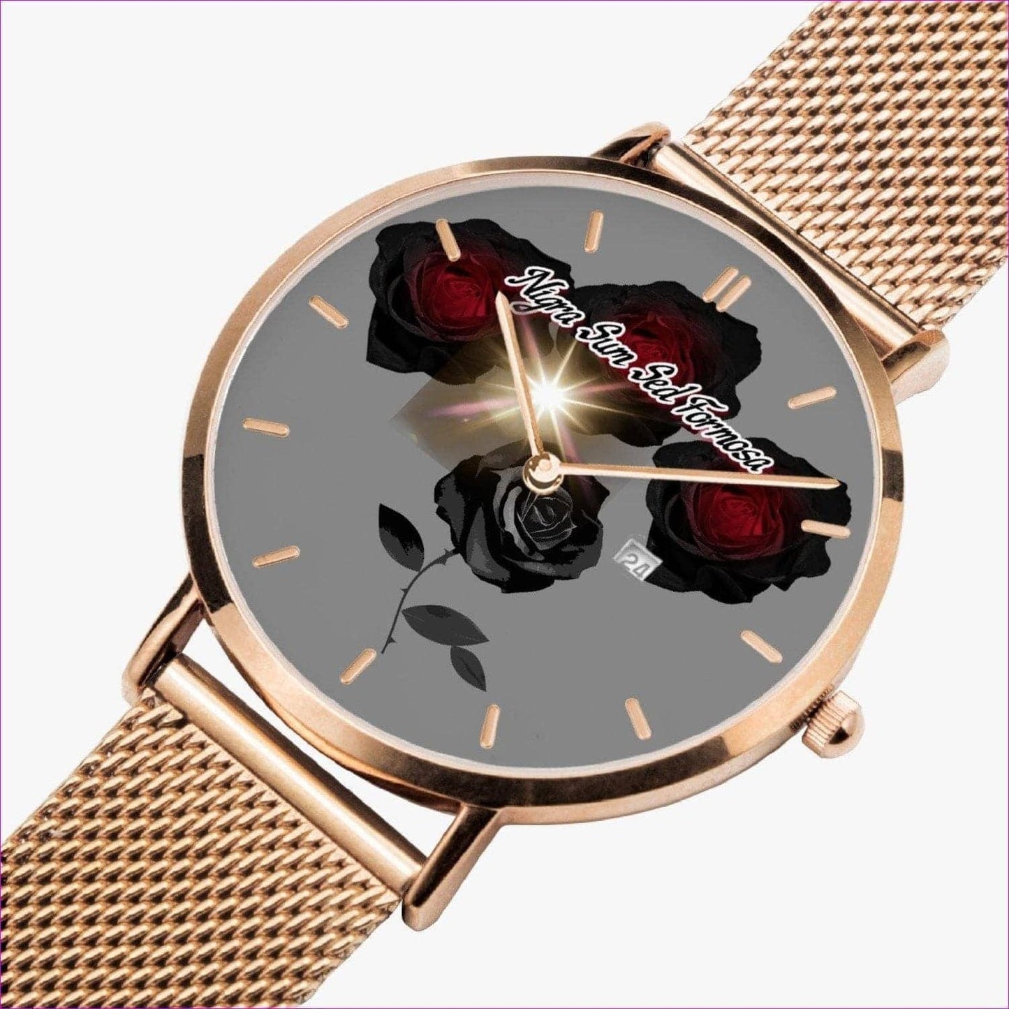 Nigra Sum Sed Formosa Stainless Steel Perpetual Calendar Quartz Watch - watch at TFC&H Co.